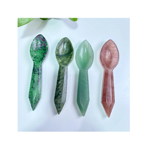 Cuillère en résine 3 pcs poignée cuillère pour servir des salades couverts faits à la main salade pour Offre Spéciale de couleur rose - Product Image 3