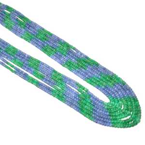 Esmeralda de Zambia Natural y zafiro Ombre Beads collar multicolor gradiente joyería regalo diseño 2025 listo Stock India - Product Image 6