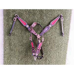 Cuir véritable Style Western Headstall d'équitation Durable et confortable Cheval Halter & Stable Disponible dans le prix - Product Image 4
