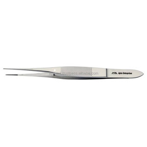 Pinces à tissus délicats pour manipulation chirurgicale et instruments médicaux sécurisés, à dents fines 1x2 et broche stabilisatrice pour une précision accrue - Product Image 1