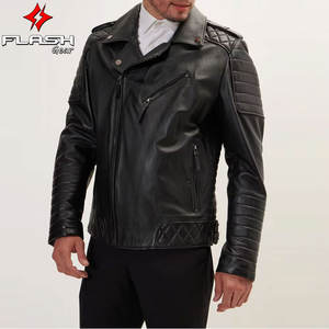 Veste de motard élégante en cuir de veau noir, veste de moto, confort et style de conduite, vestes de style tendance - Product Image 6