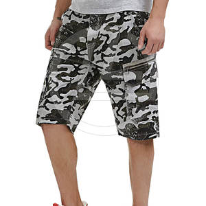 Pantalones cortos de carga de algodón con cintura ajustable y bolsillos laterales Pantalones cortos de carga al aire libre para hombres - Product Image 4