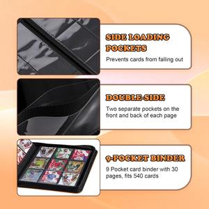 Premium-Sammelkartenordner aus PU-Leder mit Reißverschluss für TCG und <span class=keywords><strong>MTG</strong></span>, mit individuellem Logo, 9 Fächer <span class=keywords><strong>pro</strong></span> Seite, 30 doppelseitige Seiten, 540 Kartenfächer, für Sammelkartenspiele und Sportkarten - Product Image 5