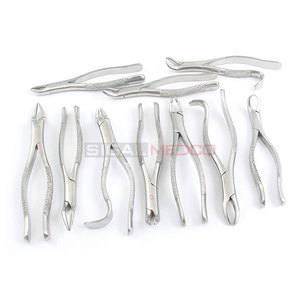 Juego de fórceps de extracción dental de acero inoxidable, 10 piezas cada uno, instrumentos de extracción de dientes para dentistas, cirugía oral - Product Image 1