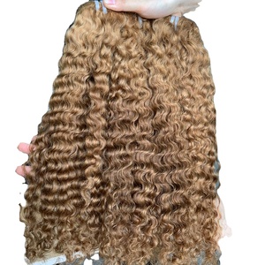 Eurasienne Vietnamienne Remy Cheveux Colorés Bouclés Trame Paquets Prix de Gros Unique Machine Cheveux Humains Bruts Vietnam Fournisseur - Product Image 4