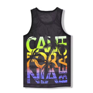 Oem Service Summer Wear Men's Casual Knitted Tank <b>Top</b> Quick Dry Breathable Outdoor Use Gym Tank <b>Tops</b> - Product Image 2