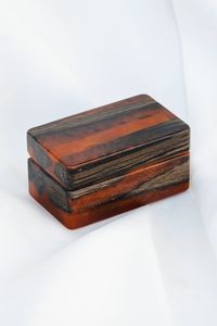 BOOST HANDMADE Wholesale Engagement Proposal Wedding Unique Double Slot Wooden and Resin Jewelry <b>Ring</b> Box - Product Image 3