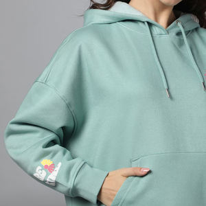 Décontracté, Streetwear, Épaule tombante, Respirant, Écologique Sweats À Capuche Sweats Sexy Hip Hop Style Impression Hoodies pour Femme - Product Image 6