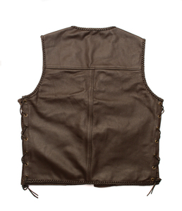 เสื้อกั๊กหนังแท้สำหรับผู้ชายไซส์ใหญ่ แฟชั่นคุณภาพพรีเมียม กันน้ำ ระบายอากาศ กันลม ป้องกันรังสียูวี - Product Image 3