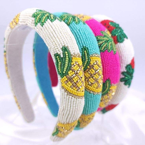 Easter Bunny <b>Beaded</b> <b>Headband</b> with Multicolor Peeps Embroidery Seed <b>Beaded</b> Bunny for Festive Accessory - Product Image 5