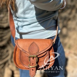 Bolso de Mano de Cuero de Cabra Hecho a Mano, Bolso Bandolera para Mujer - Product Image 1