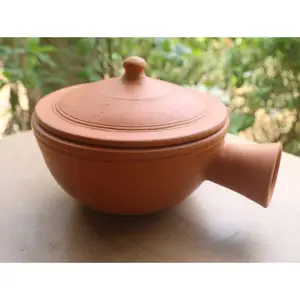 Pot tanah liat India tanah liat Biryani untuk peralatan dapur Harga terbaik panci masak Handi Biryani kapasitas 1.75Liter 59OZ
