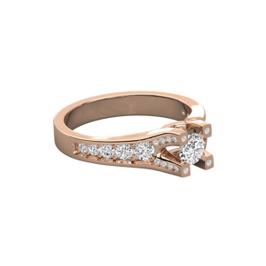 10K Gold Solitaire Ring for Ladies Lab Grown Diamond - Product Image 3