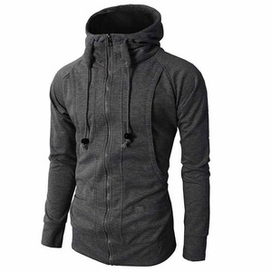 Gran oferta, sudaderas con capucha de manga larga para hombre atlético de gimnasio a la moda, sudadera con cremallera facial con diseño y tamaño personalizados - Product Image 3