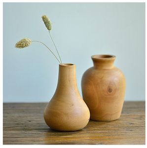 Vase de sol en bois contemporain, design moderne fait main de qualité supérieure, pots polyvalents pour des arrangements floraux élégants, tendance urbaine - Product Image 3