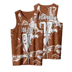 Maillot et short de basketball personnalisés 100 % polyester respirant imprimé, uniforme grande taille avec logo frontal pour joueurs adultes, tenue de jeu - Product Image 5