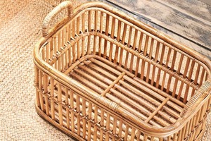 Panier à linge Artex Green Earth en rotin naturel fait main, écologique, avec poignées, design moderne multifonctionnel, rond - Product Image 6
