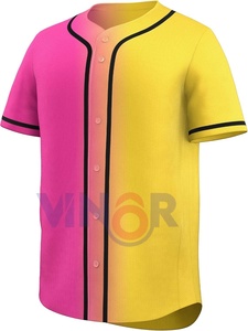 Camiseta de Béisbol con Dos Botones y Mangas Cortas para Hombre, Camisetas de Softbol Incluidas, Camiseta Deportiva de Equipo de Béisbol - Product Image 4