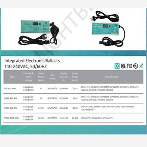 موصل بجهد ثابت: our V/our 10w إلى 41w مصباح الأشعة فوق البنفسجية 4 PIN - Product Image 4