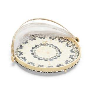 Couvre-plat classique en nacre naturelle, fait à la main, coquille naturelle pour la protection des aliments, service de table et décoration intérieure, Vietnam - Product Image 6