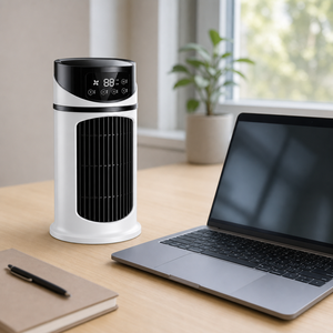 3-in-1 Personal USB Mini Air Cooler Humidifier Fan-Plastic 3 Speeds DC Power Mist Air Purifier 10.1 Fl oz Water Tank for Home - Product Image 3