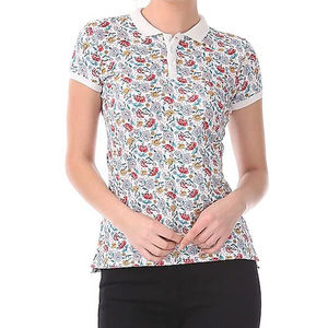 2025 polos estampados de alta calidad 100% algodón para mujer de alta calidad nueva moda algodón poliéster mujeres polos estampados - Product Image 6