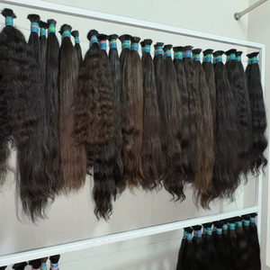 Extensions de cheveux humains indiens naturels non traités, 8 32 pouces de long, alignés sur les cuticules, 100% bruts vierges de haute qualité - Product Image 1