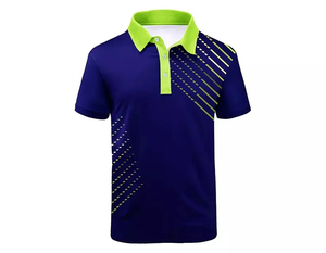 Sublimación de diseño personalizado sólido para camisa para hombres transpirable de secado rápido antiarrugas poliéster ropa deportiva de manga corta - Product Image 1
