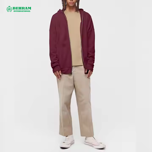 เสื้อฮู้ดดี้แบบซิปเต็มตัว ดีไซน์ใหม่ ยูนิเซ็กซ์ ทรงโอเวอร์ไซส์ รับสกรีนโลโก้และป้ายแบรนด์ส่วนตัว แห้งเร็ว - Product Image 2