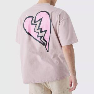 Impresora de secado rápido Impresión personalizada 100% algodón Camiseta impresa personalizada de peso pesado de gran tamaño para hombres - Product Image 1