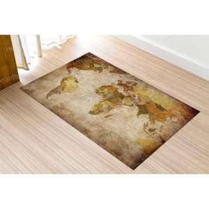 Alfombra con Estampado de Mapa del Mundo, Alfombra Antideslizante Grande para Decoración de Oficina, Alfombra de Chenilla - Product Image 5