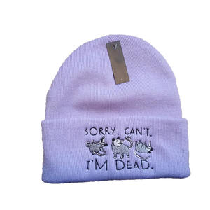 Bonnet en tricot classique brodé pour les activités de plein air et les tenues décontractées quotidiennes – Bonnet brodé unisexe tendance - Product Image 1