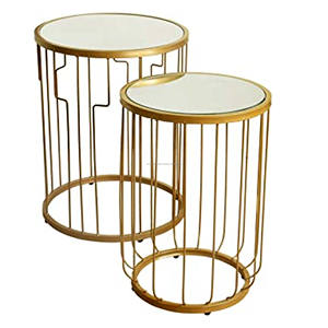 Table d'appoint en métal doré de luxe faite à la main pour la maison Table d'appoint moderne pour lit et canapé Meubles de café personnalisés - Product Image 6