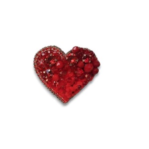 Broche personnalisée en cuivre en forme de pretzel, brodée à la main avec fils et perles, pour mariage et mode enfantine, vente en gros - Product Image 2