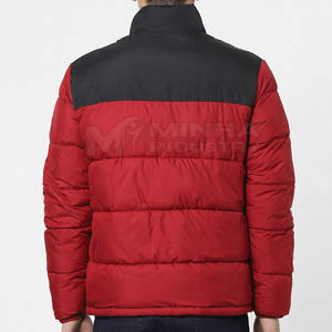 Nouvelle arrivée : Doudoune d'hiver pour homme à col montant zippé, coupe ajustée, avec logo frontal, écologique et respirante, marque privée - Product Image 4