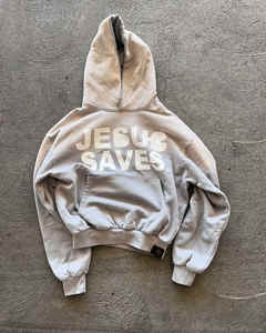 Custom High Quality Screen Printed Graphic Pullover Sweatshirt 100% Cotton Thick French Terry Acid Washed Oversized <b>Hoodies</b> - Product Image 1