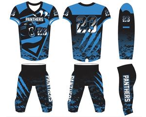 Maillots de football américain personnalisés à sublimation, manches courtes, vêtements de sport imprimés pour adultes, hommes, avec nom et couleurs d'équipe personnalisés - Product Image 2