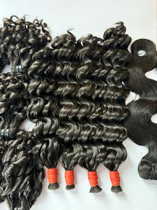 ลดกระหน่ำ! ผมมนุษย์บริสุทธิ์จำนวนมากขายส่งผมดิบจากเวียดนามผมดิบที่ยังไม่ผ่านกระบวนการผมดิบหยิกลึก6-32" - Product Image 2