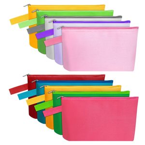 Lot de 10 trousses de toilette en toile de coton avec fermeture éclair et sangle inférieure, pochettes de voyage, pour loisirs créatifs, multi-usages, avec logo personnalisé, <span class=keywords><strong>cadeau</strong></span> promotionnel - Product Image 1