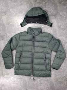 Fabricant de haute qualité court imperméable grande taille écologique coupe-vent à capuche réversible bouffant rempli veste d'hiver pour hommes - Product Image 3