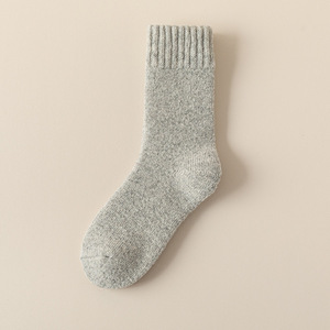 <b>Brown</b> Winter Cotton Breathable Crew <b>Socks</b> Knitted Casual Women Solid Color Daily Wear - Product Image 4