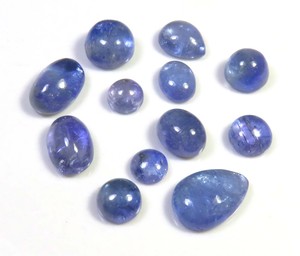 Alta calidad Natural Bio tanzanita 6-13mm suave pulido cabujón 12 Uds 31cts Color Play africano lote al por mayor - Product Image 4