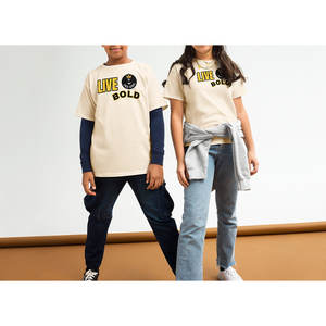 Youth Be ke-Conic classico in cotone 100% t-shirt traspirante Casual aderente tessuto satinato solido/maglia 180 grammi corto - Product Image 3