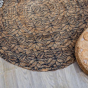 Set de table rond en liège écologique de qualité supérieure avec motif de feuille élégant, résistant à la chaleur, antidérapant, pour table à manger, décoration de la maison - Product Image 3
