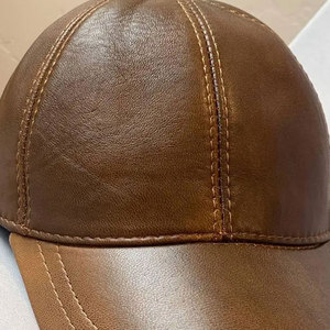 Sombreros de cuero recién llegados sombreros de cuero ligeros de diseño al por mayor sombreros de cuero de nueva moda de color sólido - Product Image 4