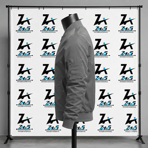 Men's Solid Color Bomber <b>Canvas</b> <b>Jacket</b> Turn-down Collar Zipper Closure Windproof Casual Autumn Wear Regular Fit <b>Canvas</b> <b>Jacket</b> - Product Image 3