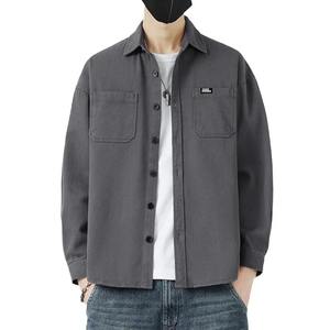 Veste d'hiver à carreaux en flanelle doublée de laine pour hommes avec bouton veste à capuche à manches longues pulls pour hommes manteau veste de style moto - Product Image 1