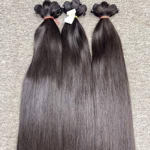 Vente en gros d'extensions de cheveux humains bruts vietnamiens Texture personnalisée Paquet frontal doux couleur naturelle pour femme - Product Image 1