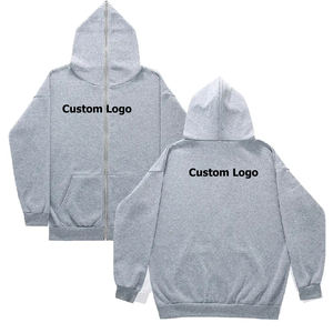 เสื้อฮู้ดซิปเต็มพลอยเทียมสำหรับผู้ชายแจ็คเก็ตพิมพ์ลายพัฟมีฮู้ดแนวสตรีทมีฮู้ดขนาดใหญ่พิเศษมีซิปรูดสำหรับผู้ชาย3D พิมพ์ลายพัฟ - Product Image 1