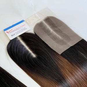 HD Vietnamese Human Hair Weaving <b>Closure</b> Luxury 2x6 to 4x4 <b>Lace</b> <b>Closure</b> Wigs Virgin Hair with Dyed Colors - Product Image 2